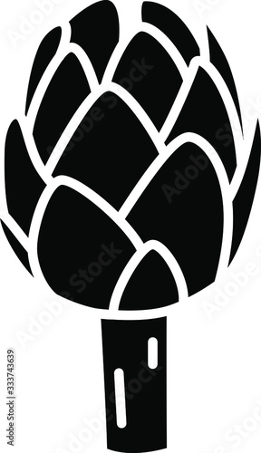 Artichoke Vegetable Icon Illustration Design