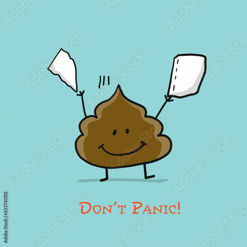 Smiling Poop Character Isolated for your design