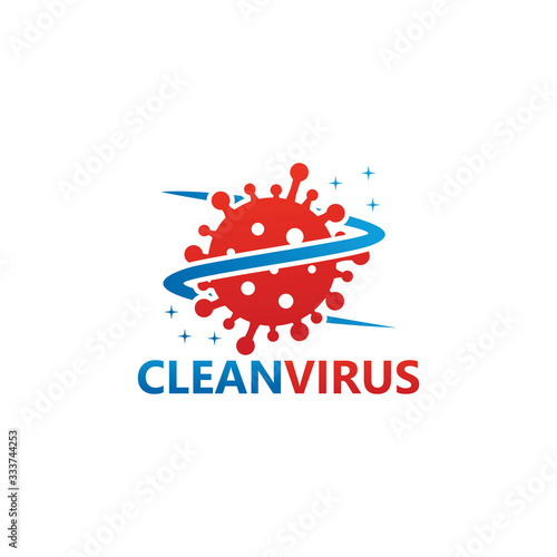 Clean Virus Logo Template Design
