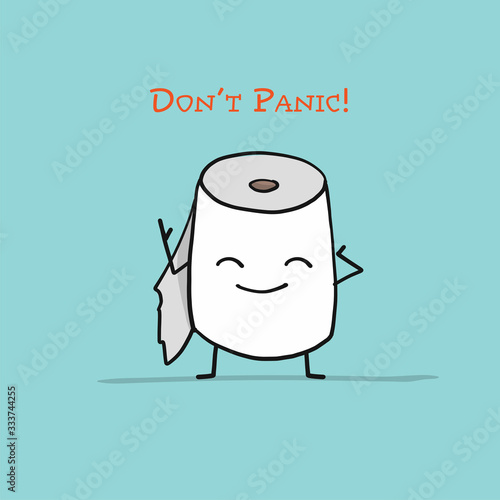 Toilet Paper. Funny Character isolated for your design