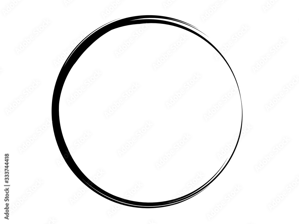 Grunge circle made of paint on a white background.Grunge oval logo. Grunge circle made of paint on a white background.Grunge oval logo.