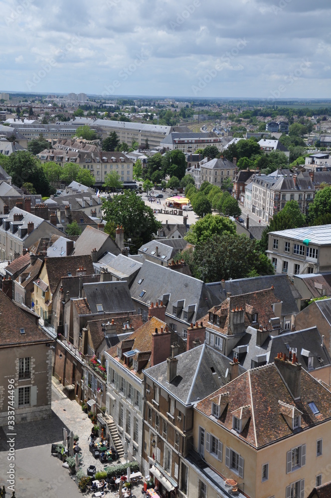Point de vue sur Chartres depuis la cathédrale