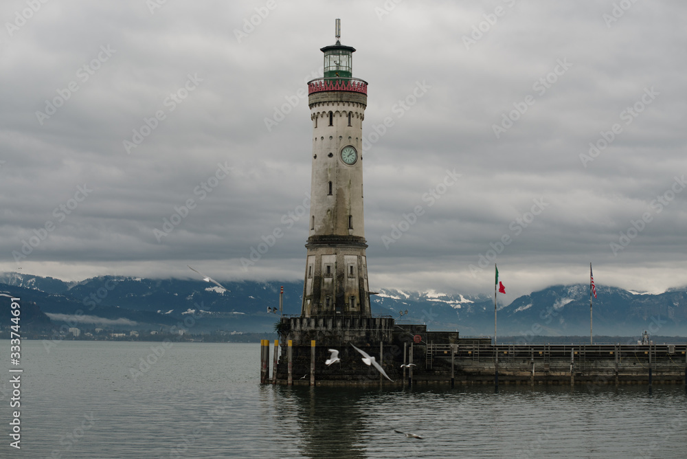 Lindau and Bodensee panorama view, Germany