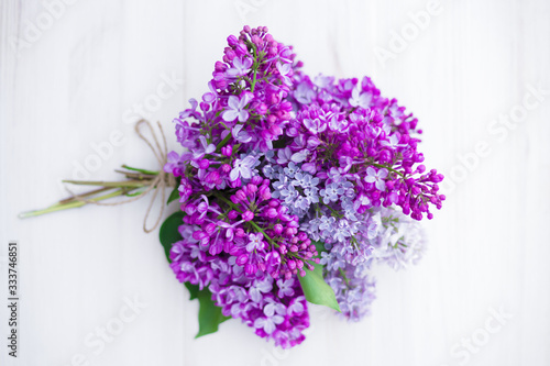 bouquet of lilac on a white background