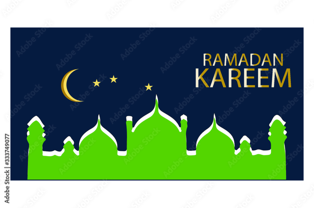 Ramadan Mubarak poster banner colored design Ramadan Mubarak poster banner colored design