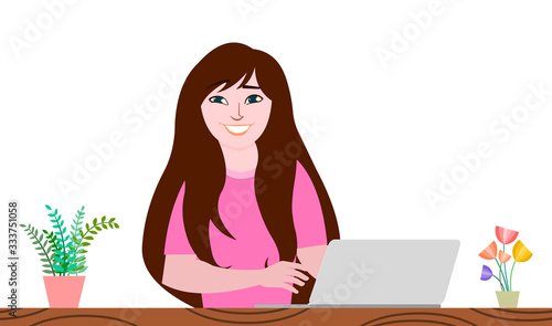 women working at home preventing from corona virus or covid-19