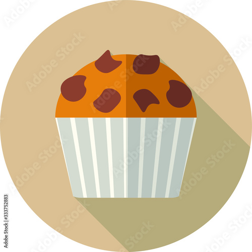 vector flat design cupcake muffin