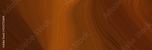elegant landscape banner with waves. curvy background design with chocolate, saddle brown and sienna color