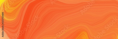 smooth landscape banner with waves. modern waves background design with tomato, orange red and vivid orange color