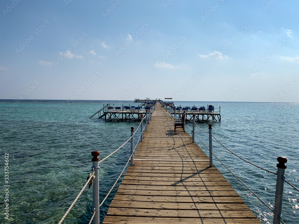 Fototapeta premium Pier in Egypt read Sea