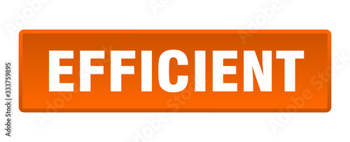 efficient button. efficient square orange push button