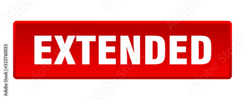 extended button. extended square red push button