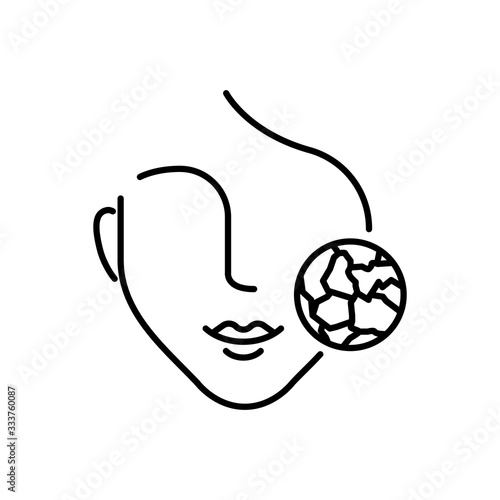 Dry skin icon line style