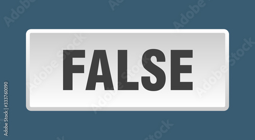 false button. false square white push button