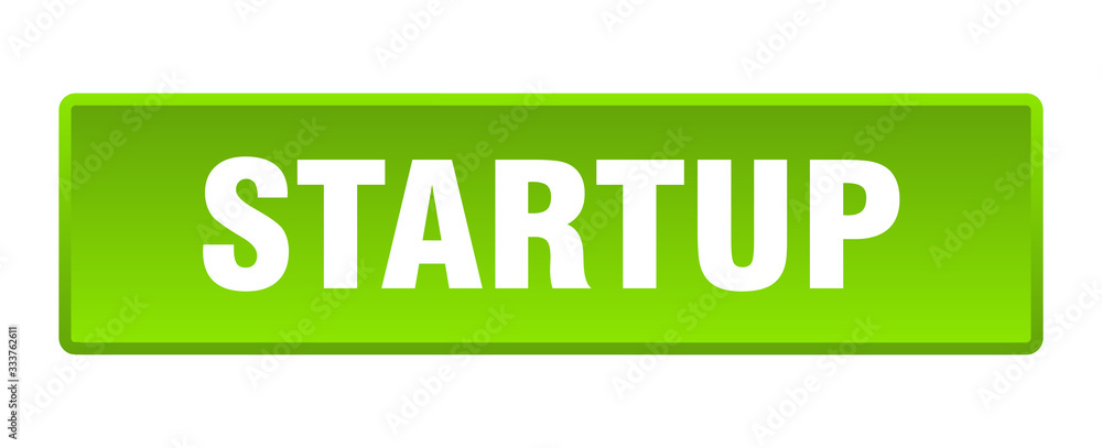 startup button. startup square green push button startup button. startup square green push button