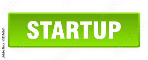 startup button. startup square green push button