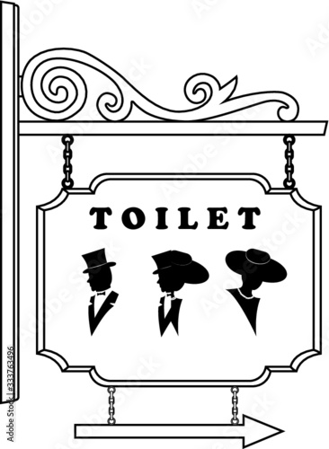 A sign for the toilet, both male and female as Gender