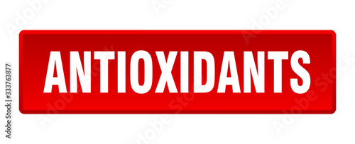antioxidants button. antioxidants square red push button
