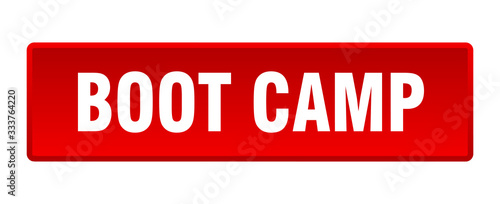 boot camp button. boot camp square red push button