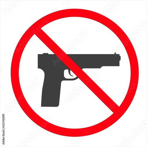 Symbol No gun on white background. EPS 10