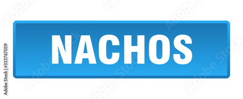 nachos button. nachos square blue push button
