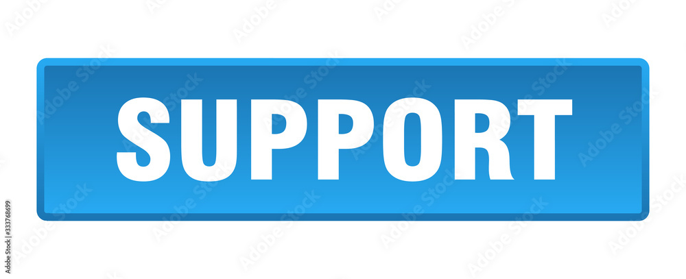 support button. support square blue push button support button. support square blue push button