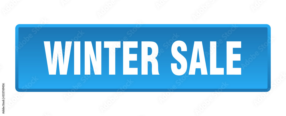 winter sale button. winter sale square blue push button winter sale button. winter sale square blue push button