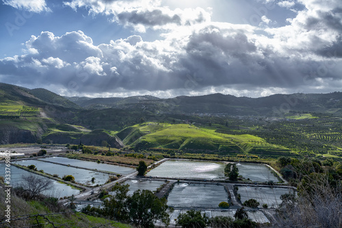 Hamat Gader lakes from above photo