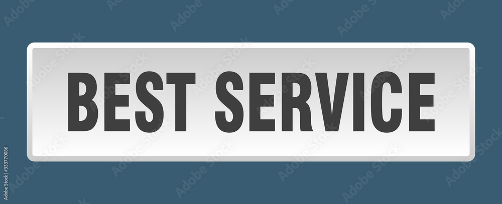 best service button. best service square white push button