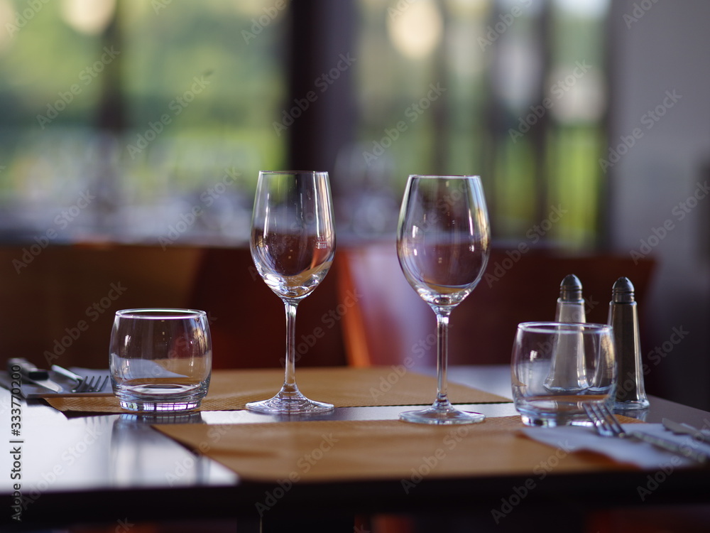 glasses on a table glasses on a table