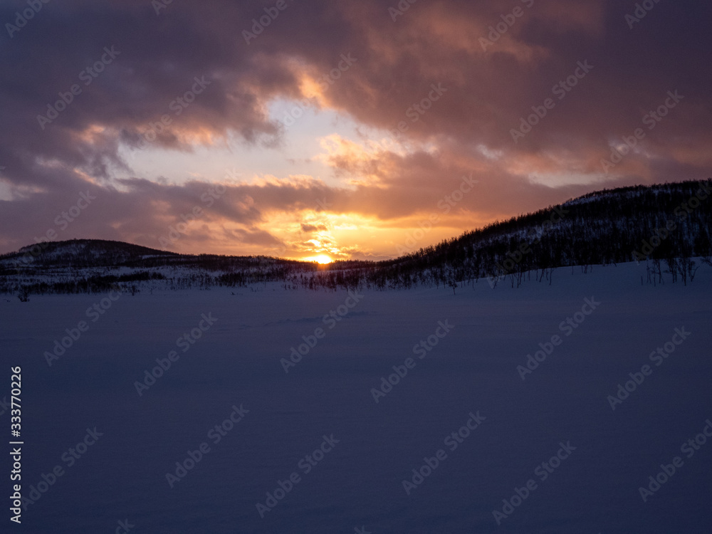 Fototapeta premium Landschaft in Troms og Finnmark, Alta, Norwegen