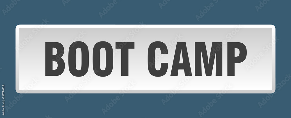 boot camp button. boot camp square white push button boot camp button. boot camp square white push button
