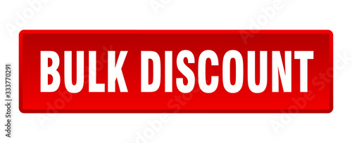 bulk discount button. bulk discount square red push button