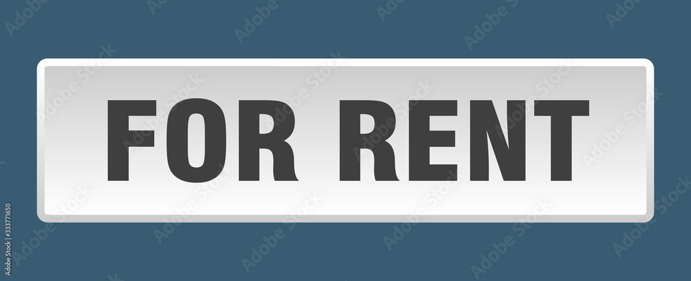 for rent button. for rent square white push button for rent button. for rent square white push button