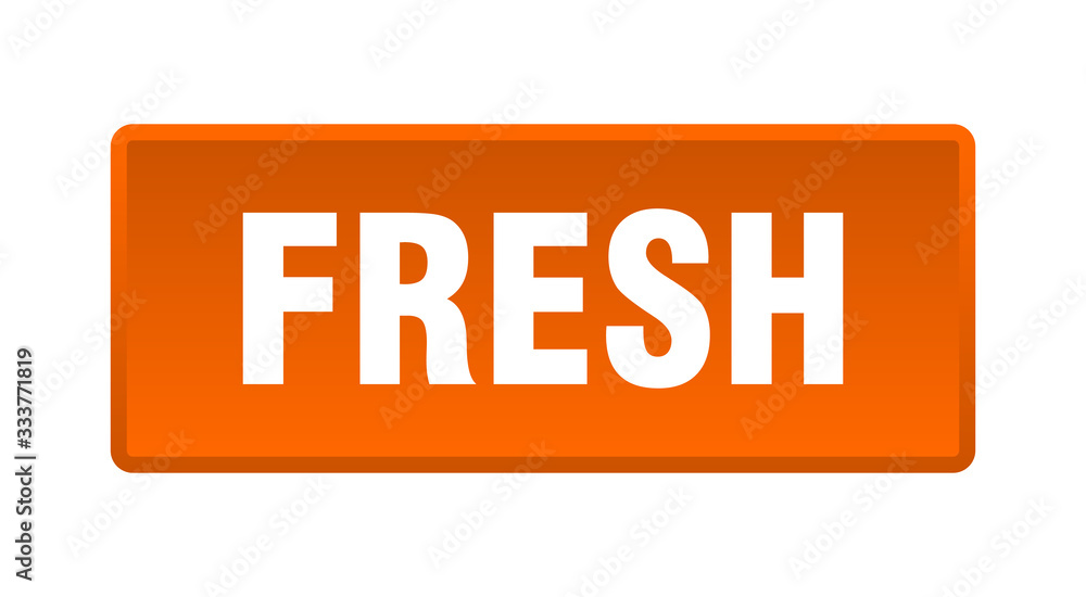fresh button. fresh square orange push button fresh button. fresh square orange push button
