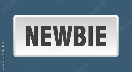 newbie button. newbie square white push button