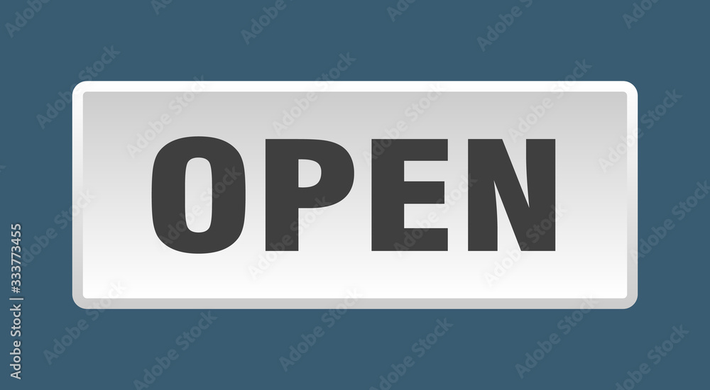 open button. open square white push button open button. open square white push button