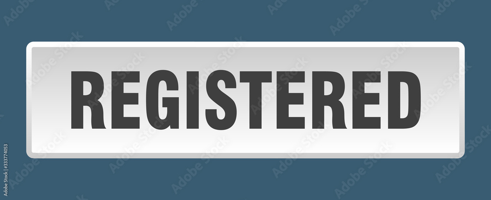 registered button. registered square white push button registered button. registered square white push button