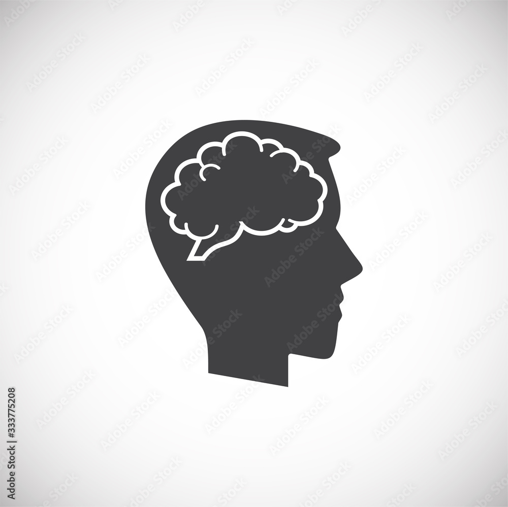 Human brain related icon on background for graphic and web design. Creative illustration concept symbol for web or mobile app Human brain related icon on background for graphic and web design. Creative illustration concept symbol for web or mobile app