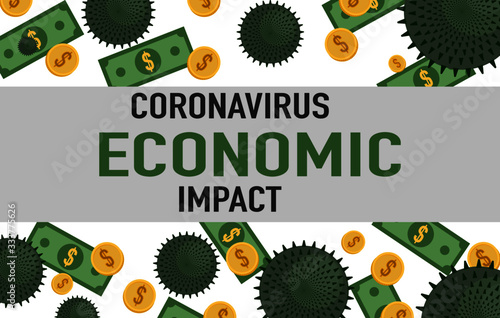 covid-19 or the coronavirus has caused a significant impact on the american economy and economies around the world illustration depicts economic stimulus package or bailout