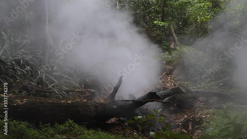 Geothermal activity fumaroles in Rincon de la Vieja National Park Costa Rica