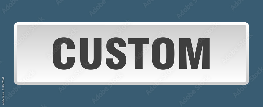 custom button. custom square white push button custom button. custom square white push button