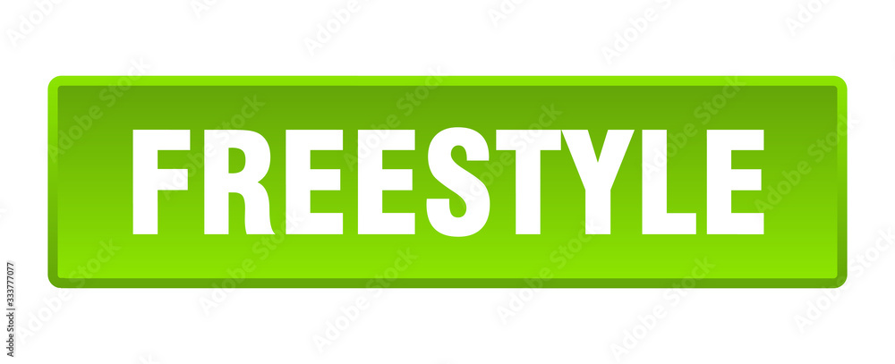 freestyle button. freestyle square green push button