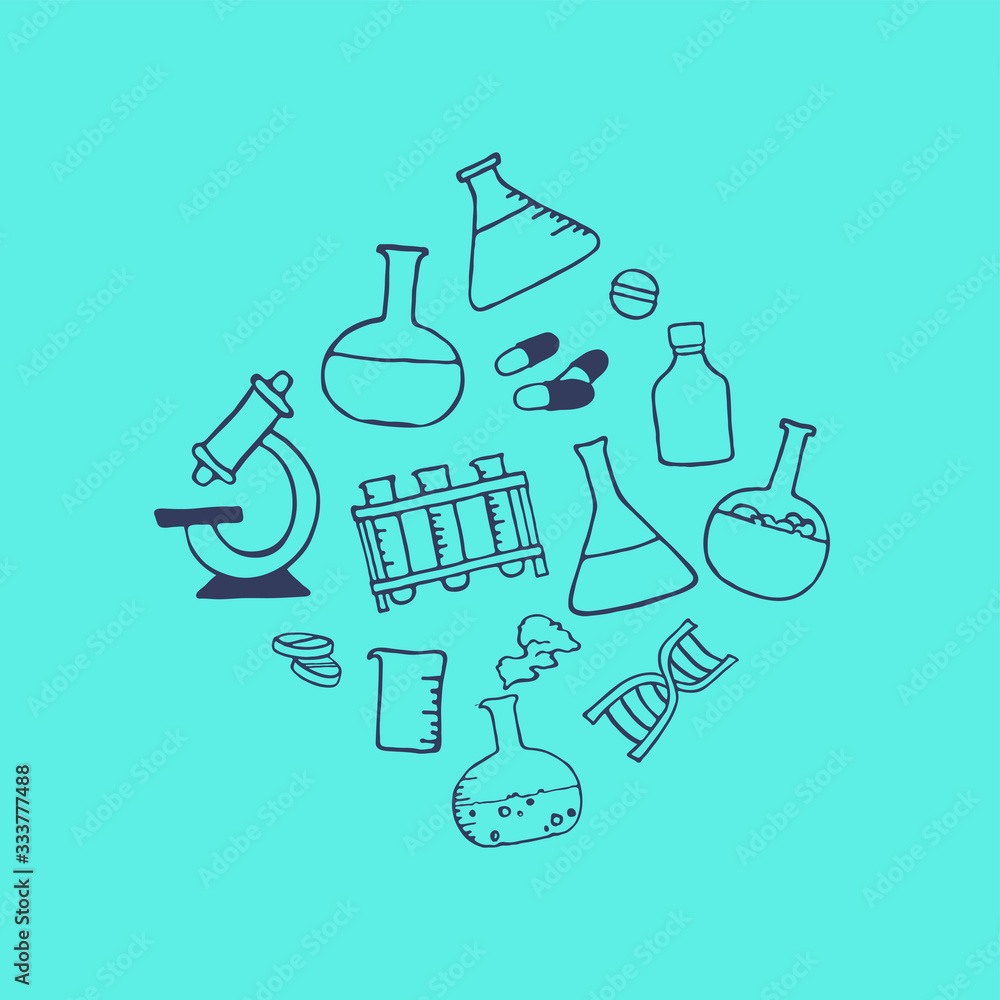 Doodle medicine icon set for your design. Hand drawn Health care, pharmacy, medical cartoon icons collection. Medical symbols. Vector illustrations. Doodle medicine icon set for your design. Hand drawn Health care, pharmacy, medical cartoon icons collection. Medical symbols. Vector illustrations.
