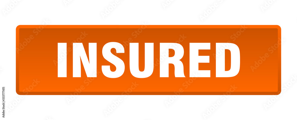 insured button. insured square orange push button insured button. insured square orange push button