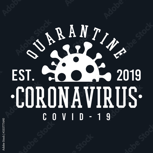 Coronavirus Icon Original. A Logotype Sports College and University Style. Illustration Design.