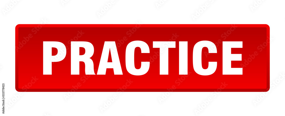 practice button. practice square red push button practice button. practice square red push button