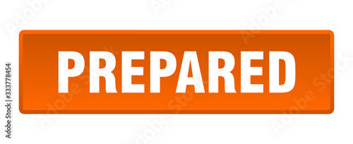 prepared button. prepared square orange push button