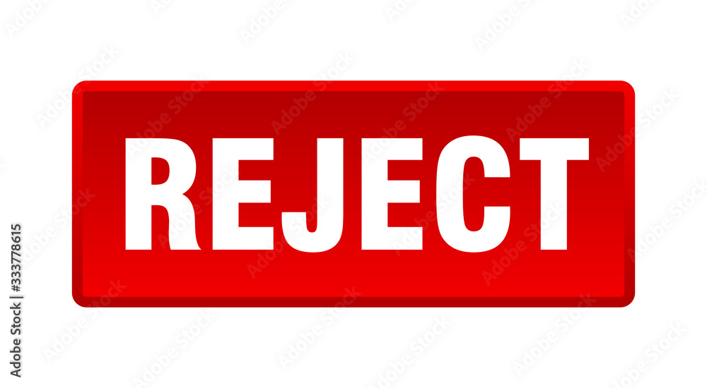 reject button. reject square red push button reject button. reject square red push button