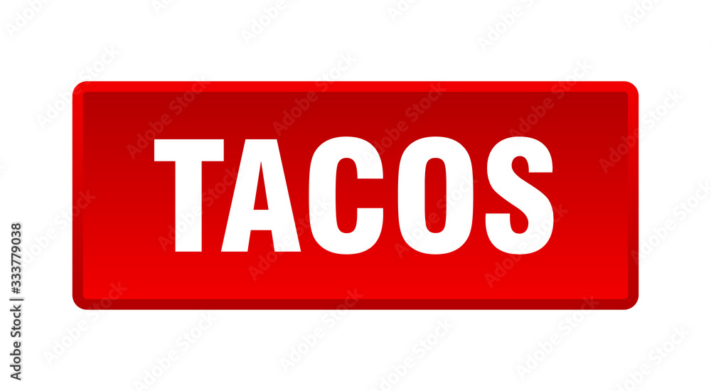 tacos button. tacos square red push button tacos button. tacos square red push button